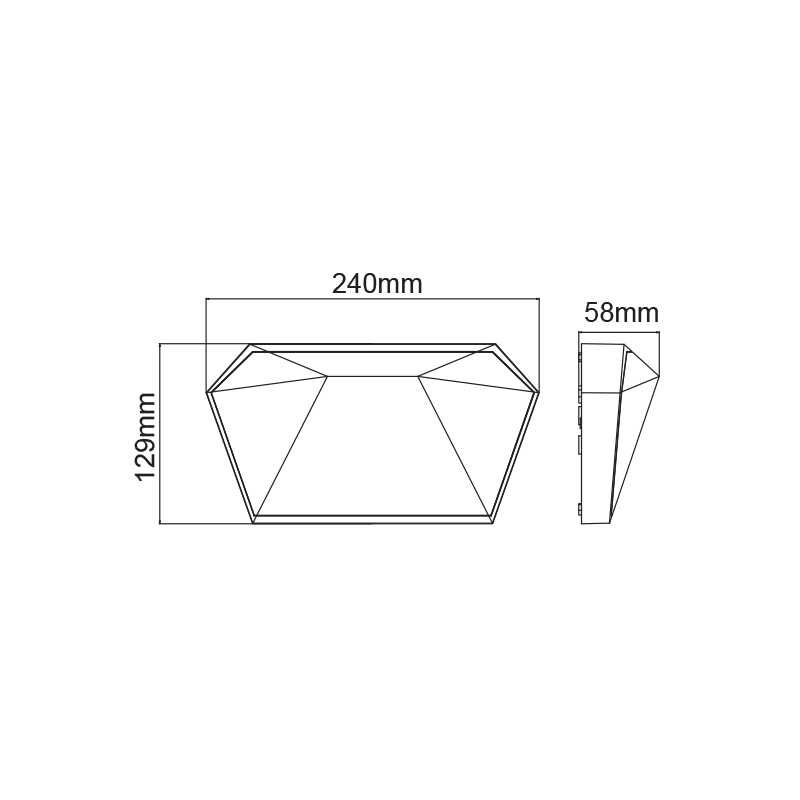 ^LED SMD WALL LUMINAIRE 10W 400LM 120° 230V AC 3.000K DARK GREY CRI80 IP65 30.000HRS LG8203G