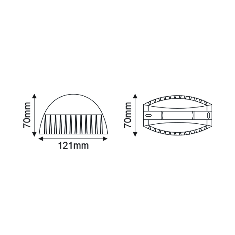 LED WINDOW VITRINE LUMINAIRE 9W 1050lm 110°x3° 230V AC 3000K MATT WHITE CRI80 IP65 40.000hrs LG8509W