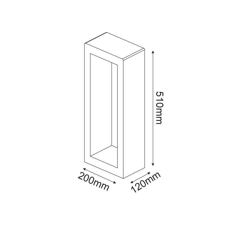 ^LED COB POST LUMINAIRE 5W 130LM 230V AC 3.000K RA80 IP65 30.000HRS BLACK CEMENT MK019B-510