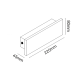 ^LINEAR WALL LED SMD LUMINAIRE 8W 480LM 230V AC 3000K RA80 IP65 30.000HRS BLACK CEMENT MK063220B