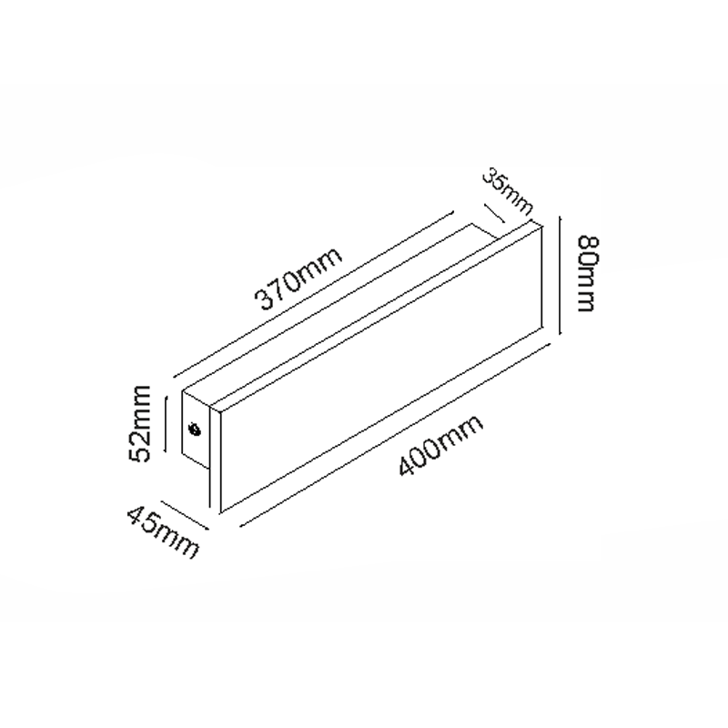 ^LINEAR WALL LED SMD LUMINAIRE 12W 760LM 230V AC 3000K RA80 IP65 30.000HRS WHITE CEMENT MK063400W