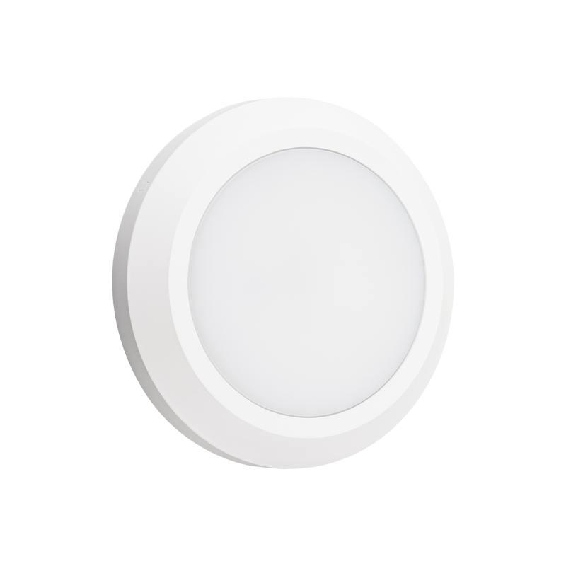 LED WALL ROUND LUMINAIRE WHITE 230V AC IP65 4W 3000K 310LM RA80 SLIM01NW