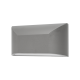 LED WALL RECTANGLE LUMINAIRE GREY 230V AC IP65 6W 3000K 350LM RA80 SLIM22
