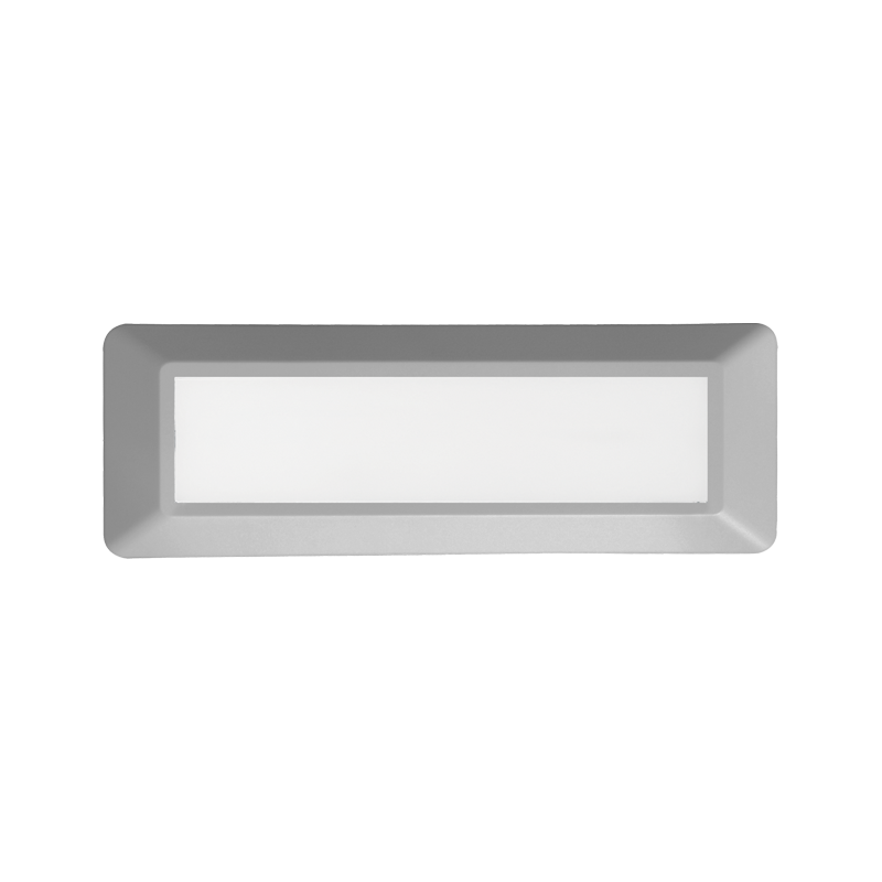 LED WALL RECTANGLE LUMINAIRE GREY 230V AC IP65 4W 3000K 290LM RA80 SLIM31N LED WALL RECTANGLE LUMINAIRE GREY 230V AC IP65 4W 3000K 290LM RA80 SLIM31N