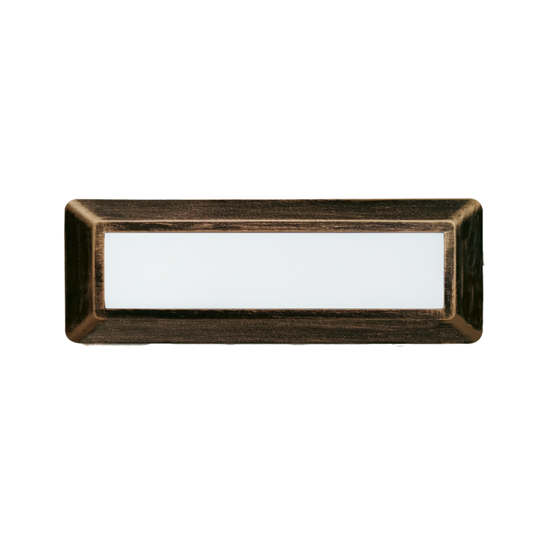 LED WALL RECTANGLE LUMINAIRE RUST 230V AC IP65 4W 3000K 290LM RA80 SLIM31NR