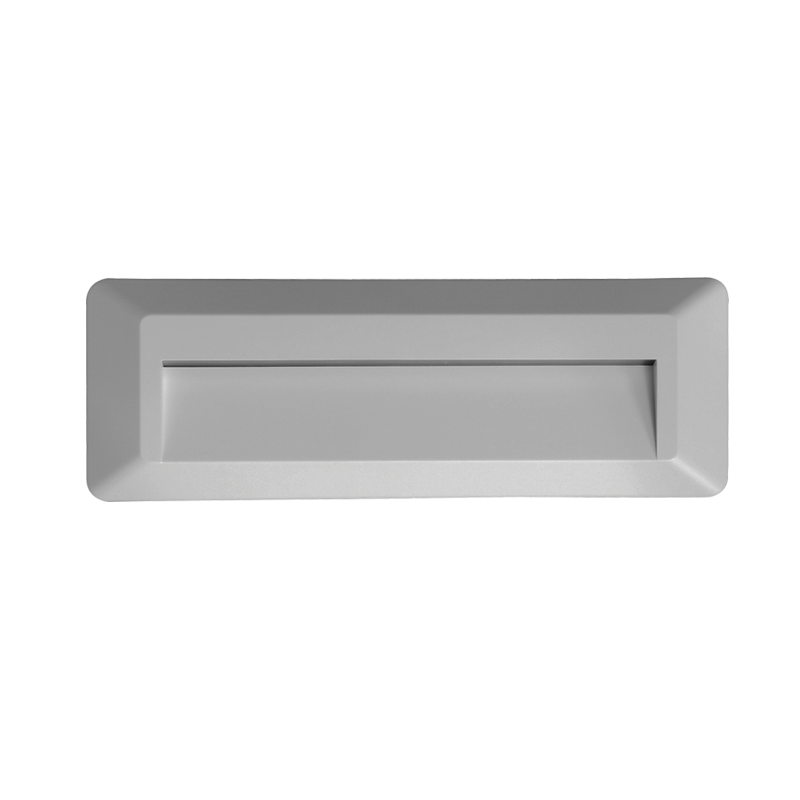 LED WALL RECTANGLE LUMINAIRE GREY 230V AC IP65 2W 3000K 100LM RA80 SLIM32N LED WALL RECTANGLE LUMINAIRE GREY 230V AC IP65 2W 3000K 100LM RA80 SLIM32N