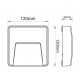 LED WALL SQUARE LUMINAIRE RUST 230V AC IP65 3W 3000K 200LM RA80 SLIM42R