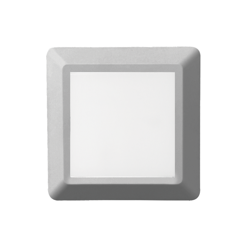 LED WALL SQUARE LUMINAIRE GREY 230V AC IP65 4W 3000K 270LM RA80 SLIM51N