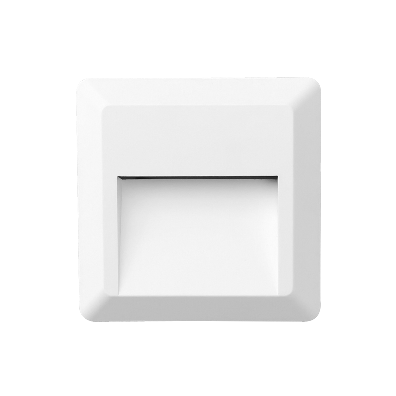 LED WALL SQUARE LUMINAIRE WHITE 230V AC IP65 2W 3000K 100LM RA80 SLIM52NW LED WALL SQUARE LUMINAIRE WHITE 230V AC IP65 2W 3000K 100LM RA80 SLIM52NW