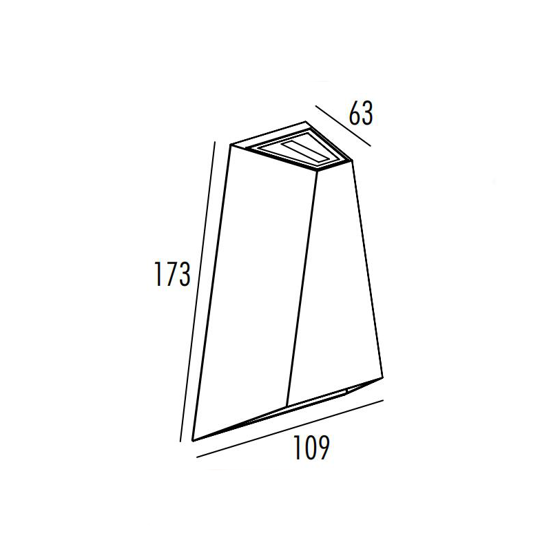 ^LED HP WALL LUMINAIRE 6W 440LM 15° & 80° 230V AC 3.000K DARK GREY CRI80 IP65 30.000HRS LGD010G