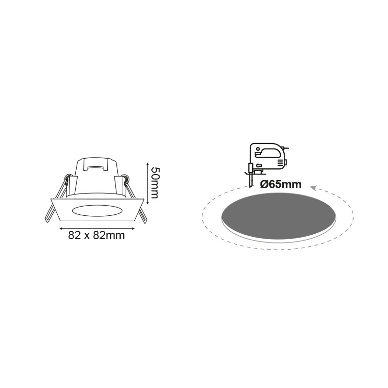 LED SPOT IP65 SQUARE ROUND 5W 3.000K 230V AC 400Lm 120° Ra80 VERA530SNM LED SPOT IP65 SQUARE ROUND 5W 3.000K 230V AC 400Lm 120° Ra80 VERA530SNM