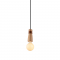 ^ PHASING OUT PENDANT LUMINAIRE 1XE27 WOOD+ LEATHER D6XH120CM MEMPHIS OD7811P6
