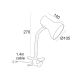 DESK LAMP E27 1X40W WHITE NIPPER BASE PAVLOVA SF021W