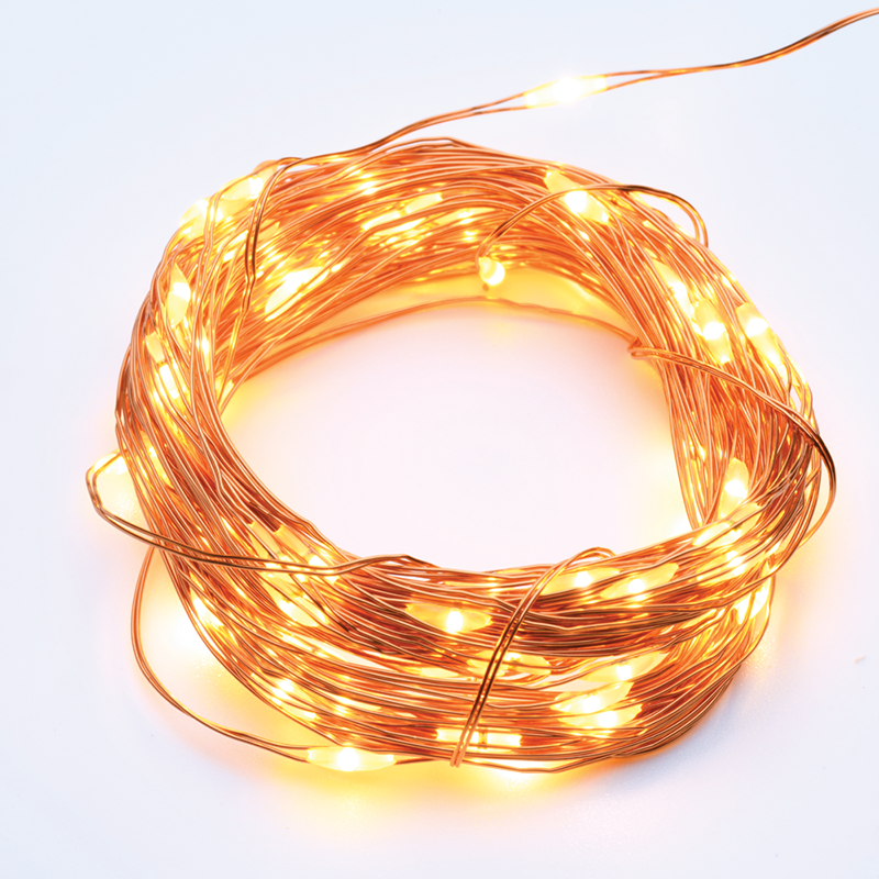 12 LED STRING LIGHTS WARM WHITE COPPER WIRE & BATTER.2xAA IP20 1.2m+10cm 0.72W X0112121