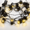 25 LED BALL STRING LIGHT Ø4cm WW 3AA BAT REMOTE 8 FUNCTIONS IP 44 LENGTH 7,2m 0,5m LEAD CABLE X04251123