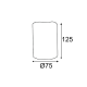 ^ WHITE WAX, 1 LED LIGHT WITH BATTERY (2xAA) & ON/OFF IR REMOTE CONTROLLER, WARM WHITE, IP20, φ7.5x12.5cm F0711515