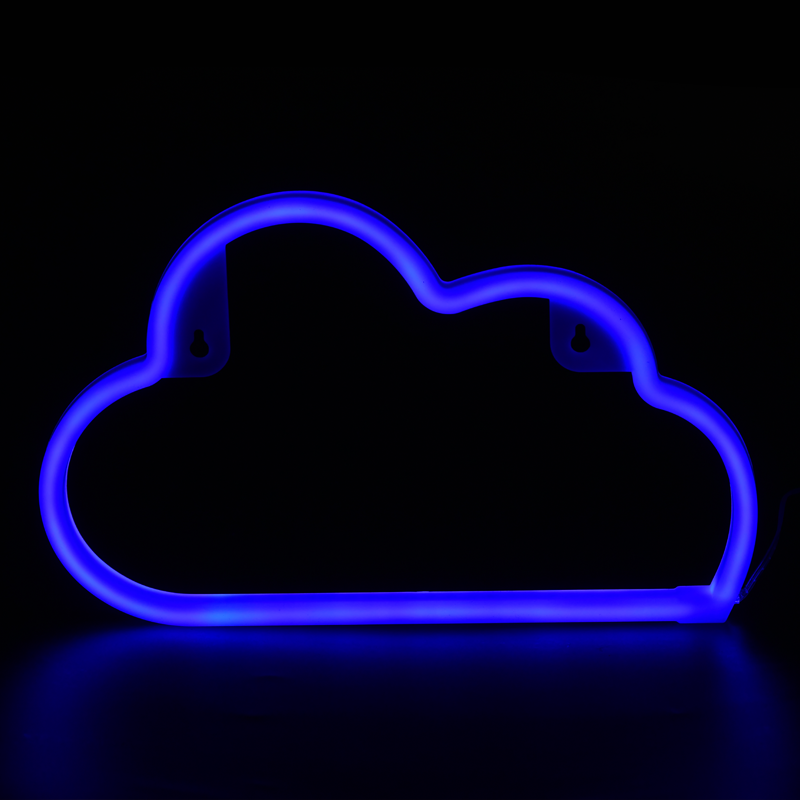 CLOUD, 48 NEON LED LIGHTS WITH BATTERY (3xAA)/USB, BLUE, IP20, 29.5x2x18.5cm F04006316