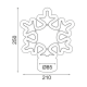 ^ SNOWFLAKE, NEON LED LIGHTS WITH BATTERY (3xAA)/USB, BLUE, IP20, 21x8.5x25cm X05006309