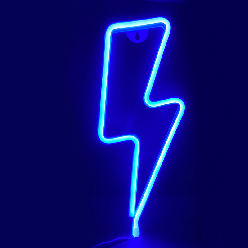 FLASH, 98 NEON LED LIGHTS WITH BATTERY (3xAA)/USB, BLUE, IP20, 34x2x13cm X04986318