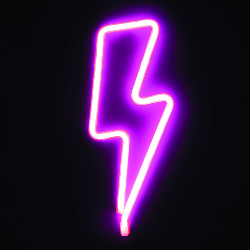 FLASH, 98 NEON LED LIGHTS WITH BATTERY (3xAA)/USB, PINK, IP20, 34x2x13cm X04987318