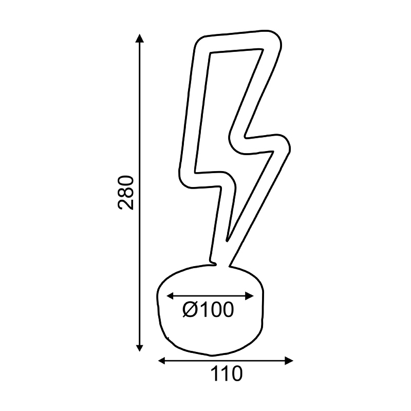 FLASH, 34 NEON LED LIGHTS WITH BATTERY (3xAA)/USB, WARM WHITE, IP20, 11x10x28cm X04341318