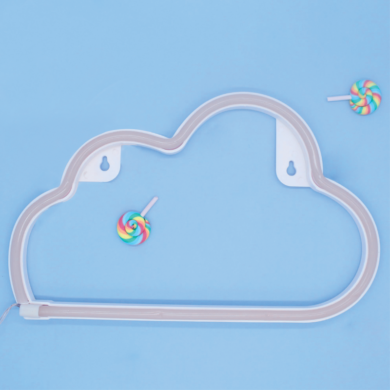 CLOUD, 48 NEON LED LIGHTS WITH BATTERY (3xAA)/USB, WARM WHITE, IP20, 29.5x2x18.5cm X04481316