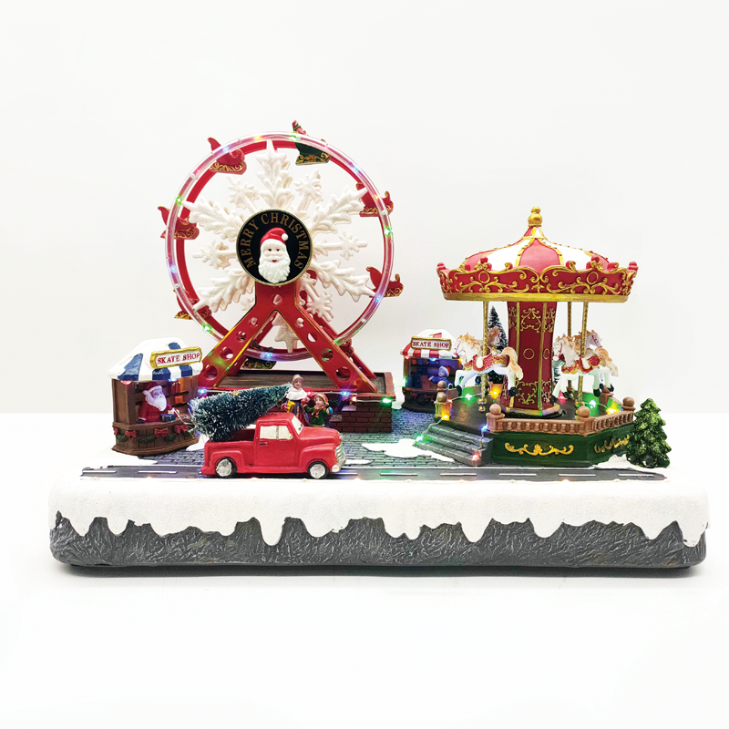 LED DECOR MULTICOLOR VILLAGE+ROTATING+SKI+MUSIC 4.5V (ADAPT) 40Χ27Χ30,5CM X0333 LED DECOR MULTICOLOR VILLAGE+ROTATING+SKI+MUSIC 4.5V (ADAPT) 40Χ27Χ30,5CM X0333