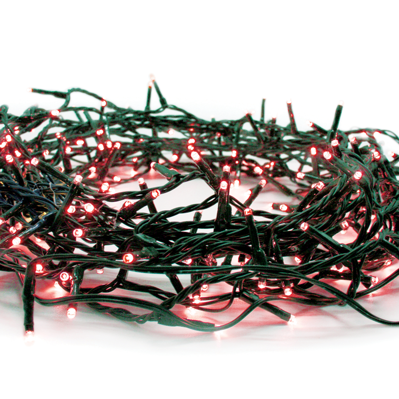 300LED STRING LIGHTS PER 5cm MULTICOLOR ADAPTOR 31VDC & CONNECTABLE MAX 2 SETS IP44 3m GREEN CABLE X08300411