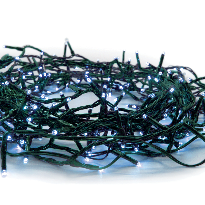 300LED STRING LIGHTS PER 5cm BLUE ADAPTOR 31VDC & CONNECTABLE MAX 2 SETS IP44 3m GREEN CABLE X08300611