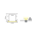 AVAH ALUMINUM PROFILE P132 WITH OPAL PC DIFFUSER 2m/pc P132U