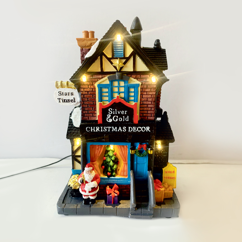 LED WW DECOR MULTICOLOR HOUSE 3AA (BAT) 14X11X21.5CM X0302