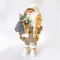 ^ DECO FABRIC SANTA CLAUS WITH SKIS 90CM X129001
