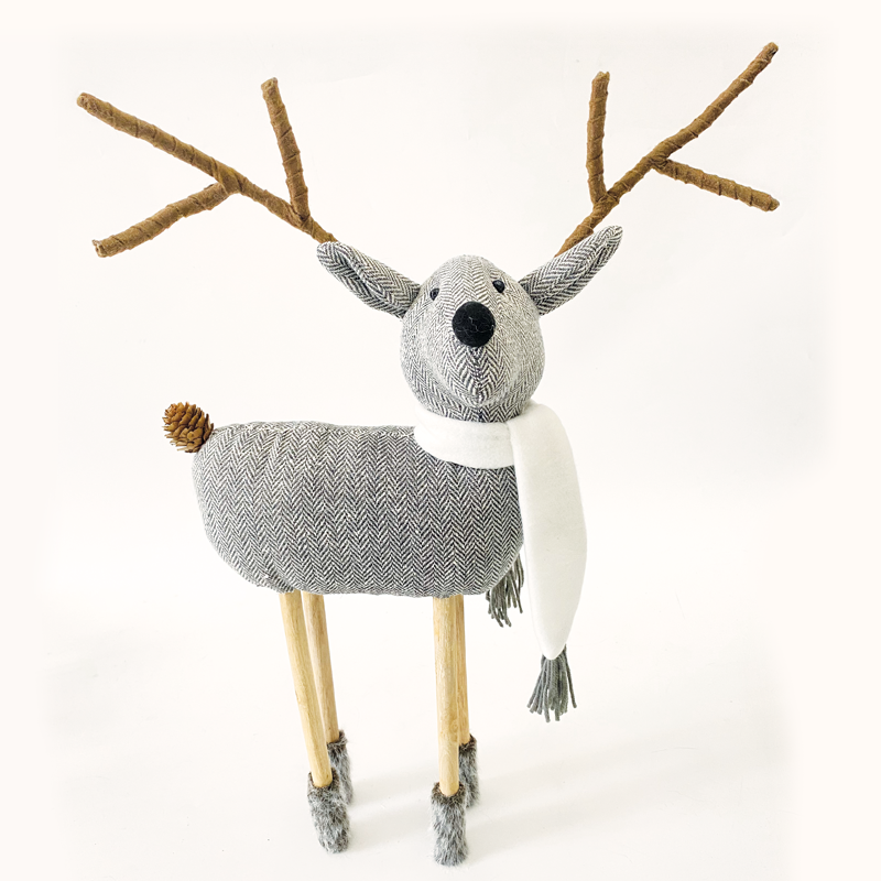 ^ DECO FABRIC DEER 45CM X124511