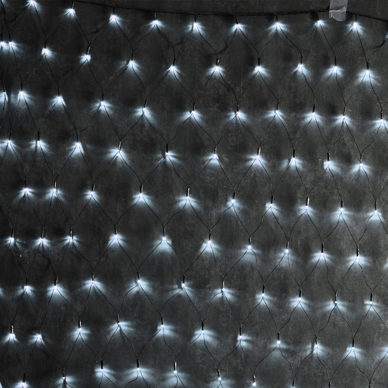 ^ 240 FLASH LED ΝΕΤ LIGHTS, CW, ADAPT.(31VDC),IP44, 200x150cm, GREEN CABLE X08240214