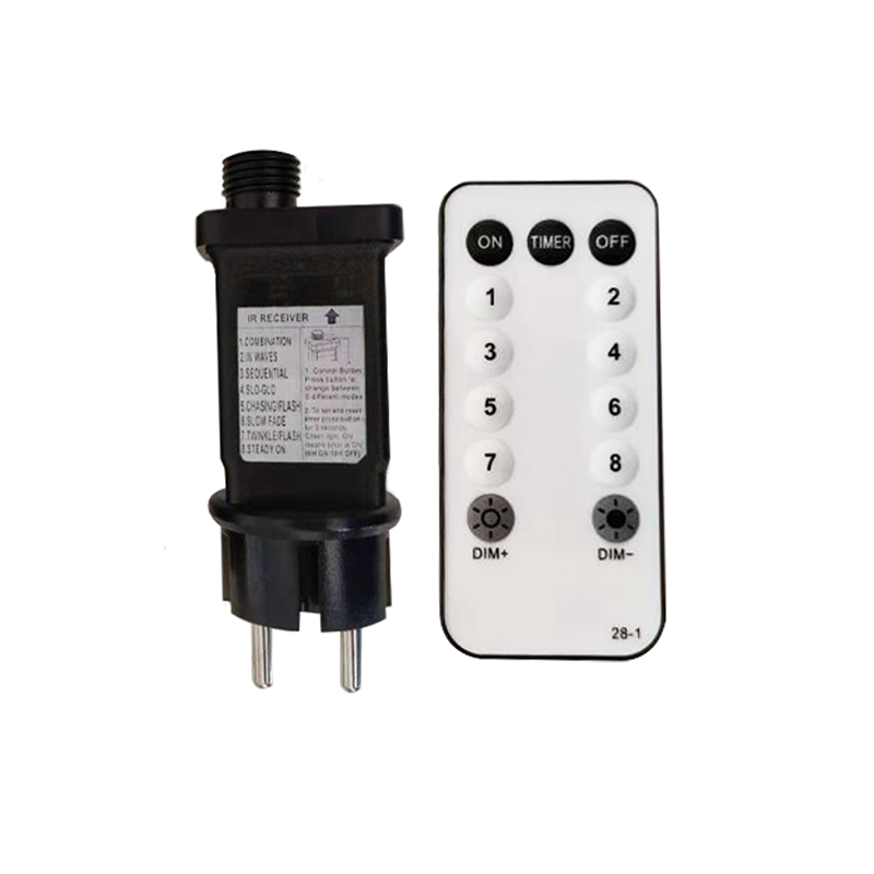 ADAPTOR & IR CONTR. IP44, 8-FUNCTIONS + DIMMER + TIMER + ON/OFF 6V 1200mA 200-400 COPPER WIRE STRING LIGHTS X016V1200R