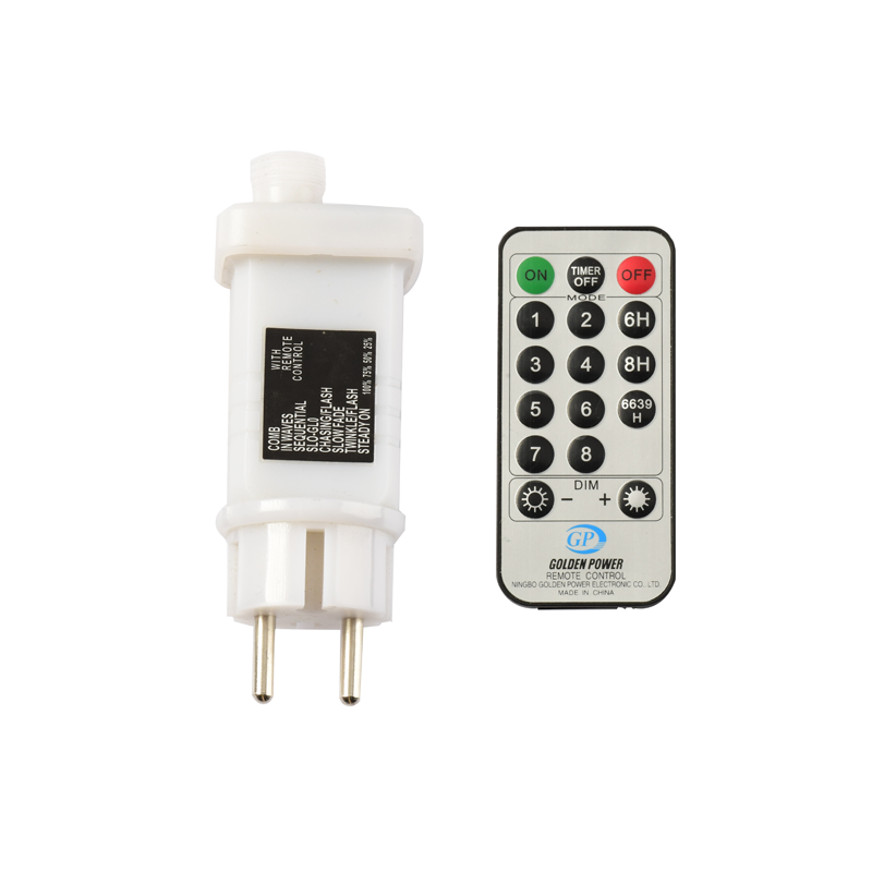 ^ ADAPTOR 31VDC 12W 8 FUNCTIONS & IR REMOTE CONTROLLER (ON/OFF+8F+TIMER+DIMMER) MAX 1500 LEDS FUNCTIONS X0812WFAR