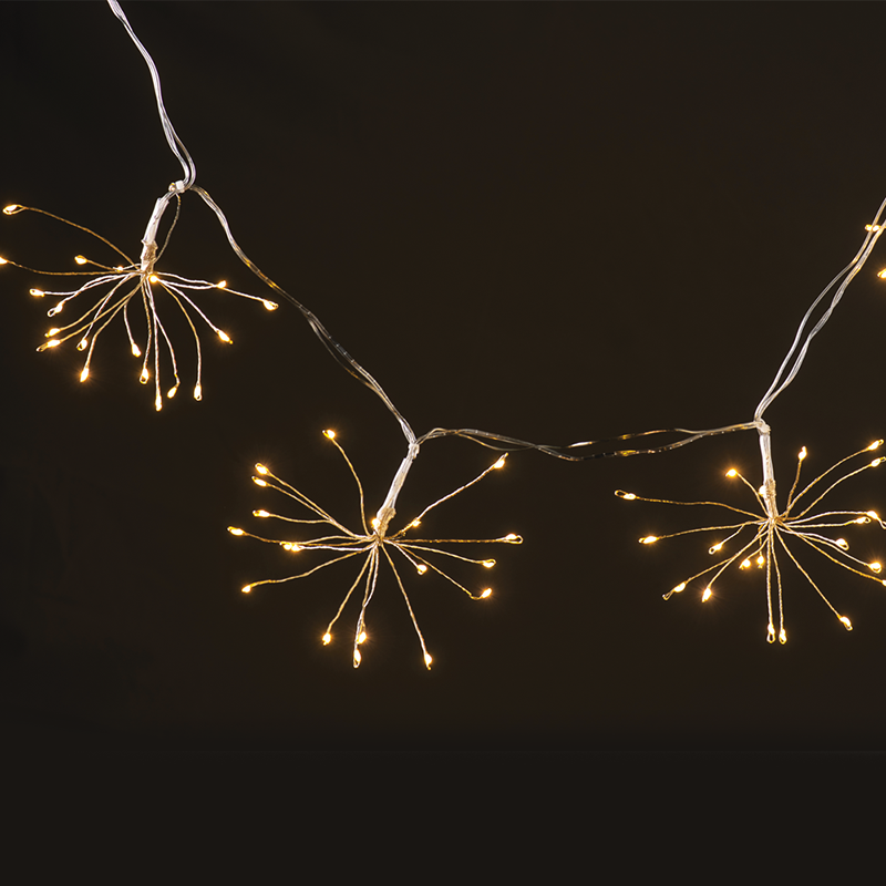 ^ 300 (15*20) CLUSTER MINI LED LIGHTS BAT. (3.5V), SILVER COPPER WIRE,IP44, STEADY, 4,2+1Μ TRAN/NT CABLE X073001423