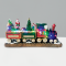 LED RGB DECOR MULTICOLOR TRAIN+ROTATION TREE & SANTA +MUSIC 4.5V (ADAPT) / 3ΑΑ (BAT) 38Χ10Χ18CM X0317