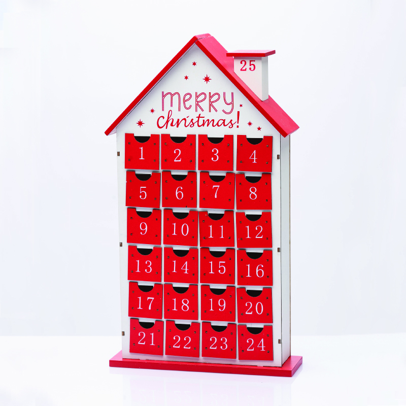 ^WOODEN CALENDAR WITH DRAWERS 24*7,5*42,5cm^ X0542124