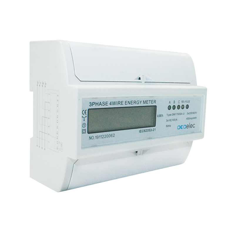 DIN-RAIL ENERGY kWh METER DIGITAL 3P+N DIRECT CONECT. 10(100)A 3x230/400VAC 5+1DIG. LCD 7Μ DY00000008