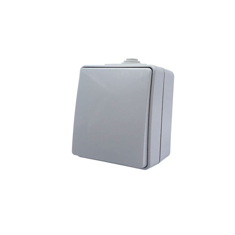 ARMY 1 GANG 2 WAY SWITCH WALL MOUΝΤED WATERPROOF SCREWS 1P 10AX 250VAC IP55 LIGHT GREY 1000430106