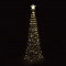 CHRISTMAS TREE WITH STAR 384 LED STRING LIGHTS GREEN&WW STEADY IP44 22*20*5cm 75*75*230cm 10m LEAD WIRE X083841119