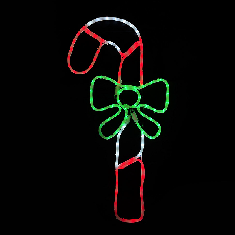 CANDY CANE 120 LED MOTIF 5m 2-WIRE ROPE LIGHT MULTICOLOR STEADY IP65 45*90cm 1.5m  LEAD WIRE X081203528