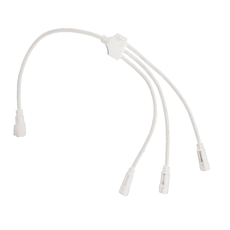 CABLE WHITE CONNECTOR FOR MOTIF 2-WIRE ROPE LIGHT (1 TO 3), IP44, 0.5m XCONR3OUTW