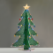 ^3D TINSEL FOLDABLE TREE WITH STAR 52 LED MULTICOLOR & WW STAR 40*40*93cm IP44 5m LEAD CABLE^ X05481533