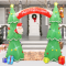 INFLATABLE 2 XMAS TREES ARCH 40 LED LIGHTS ADAPT 12V CW STEADY IP44  CW STEADY IP44 225*92*180cm 2m LEAD CABLE X074024101