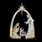 3D TINSEL SET OF HOLY FAMILY NATIVITY 500 LED WW STEADY ADAPTOR 4,5VDC 226*30*310cm IP44 5m LEAD CABLE X0750014104