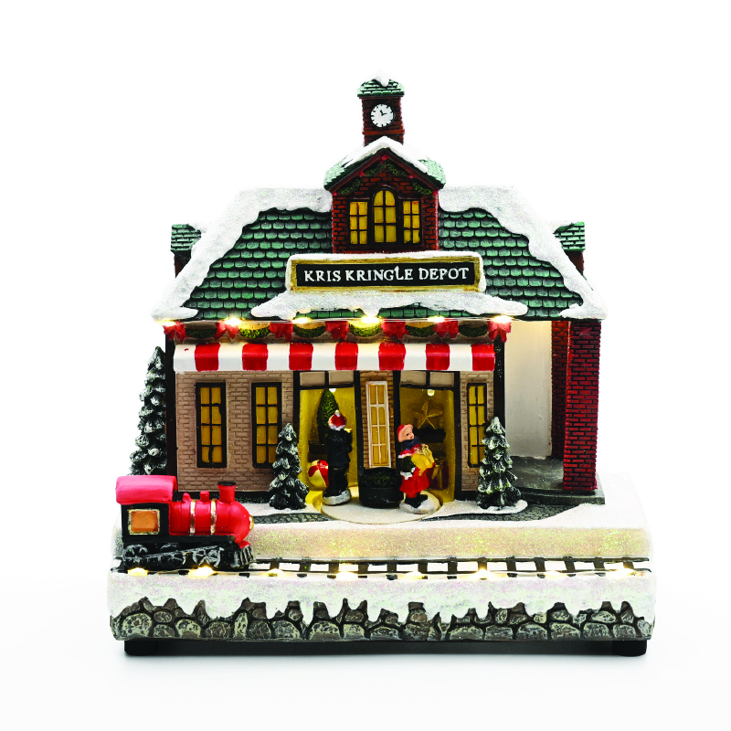 LED MULTIC.HOUSE TRAIN MOVEM. MUSIC ADAPT:4.5V (NOT INCL) BATT:3XAA (NOT INCL) 25*13,5*24,5cm X0347