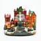 LED WW COLOR CHANGING VILLAGE FOUNTAIN MUSIC ADAPT:4.5V BATT:3XAA (NOT INCL) 33,5*22*26cm X0352