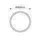 HOLY CIRCULAR ALUMINUM PROFILE D:3M WITH SILICONE OPAL DIFFUSER, WITHOUT ACCESSORIES P32353CU